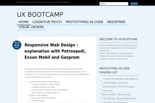 Bueno theme site design template sample