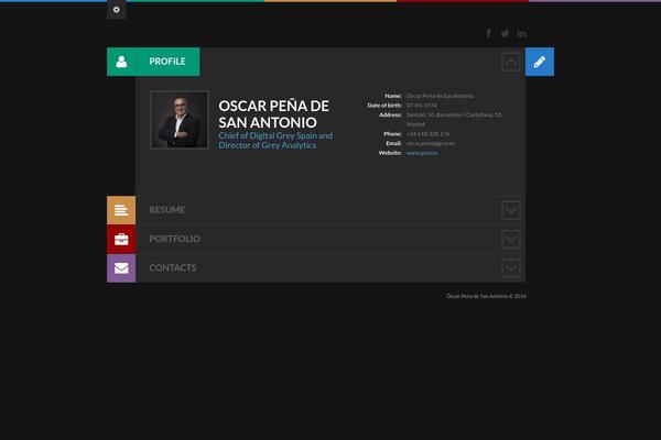 Cv theme site design template sample