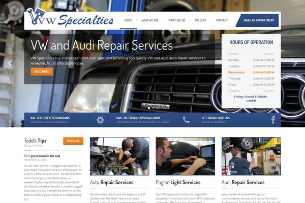 Vw theme site design template sample