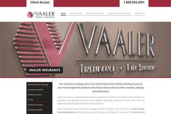 Vanguard theme site design template sample