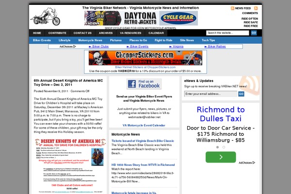 vabiker.net site used Revolution Magazine v3.0
