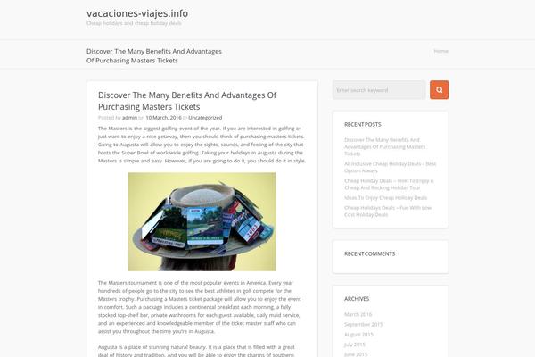 Travel Planet theme site design template sample