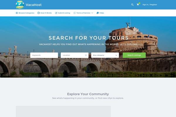 Listify theme site design template sample