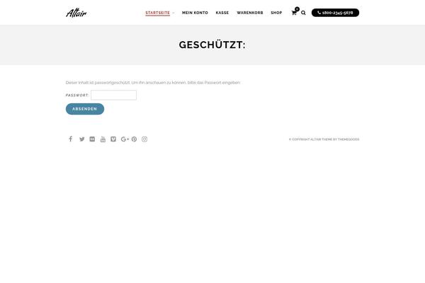 Altair theme site design template sample