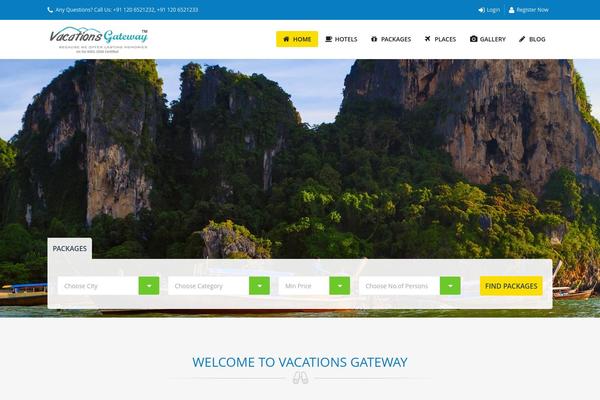 Trendy Travel theme site design template sample
