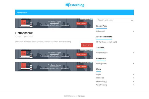 MasterBlog theme site design template sample