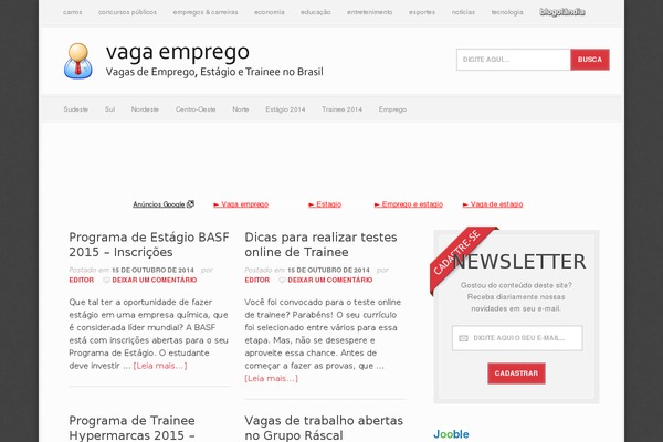 vagaemprego.com.br site used Fonix