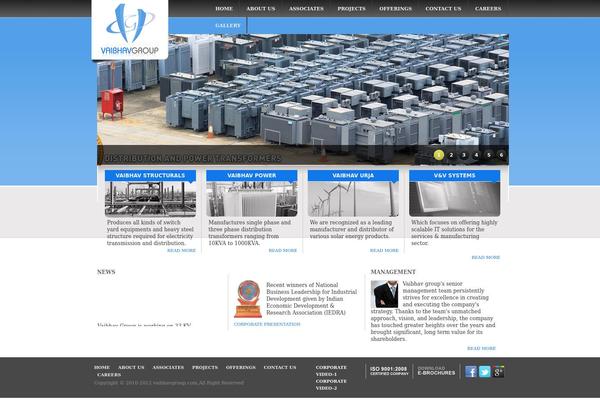 Site using Image slider with description plugin