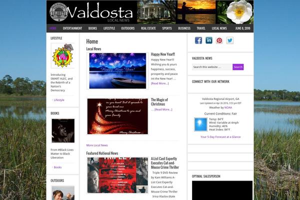 News theme site design template sample