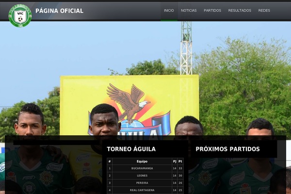 valleduparfc.com site used Soccer-theme