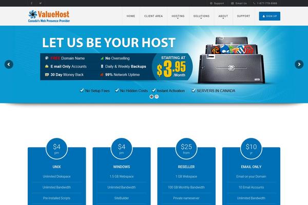 Site using Whmpress plugin