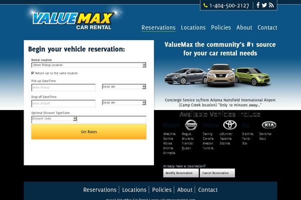 valuemaxcarrental.com site used Valuemax
