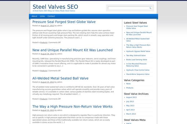 valvessteel.com site used Light Clean Blue