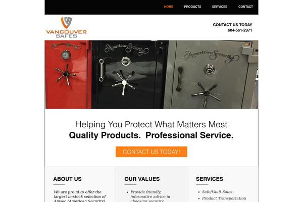 Vantage theme site design template sample