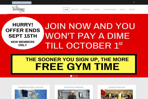 Fitness theme site design template sample