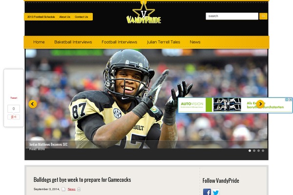 Site using Floating Adsense Bar plugin