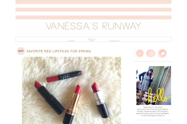 vanessasrunway.com site used Adelinechildtheme