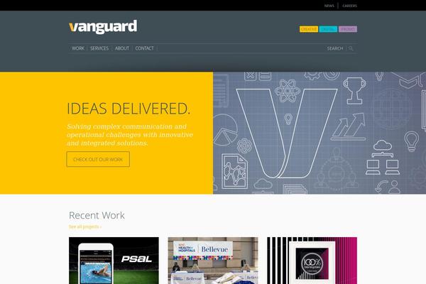 Vanguard theme site design template sample
