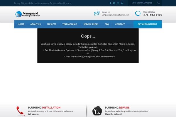 Plumbing theme site design template sample