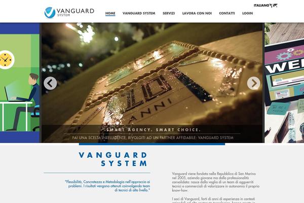 Vanguard theme site design template sample