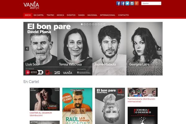 Vania theme site design template sample