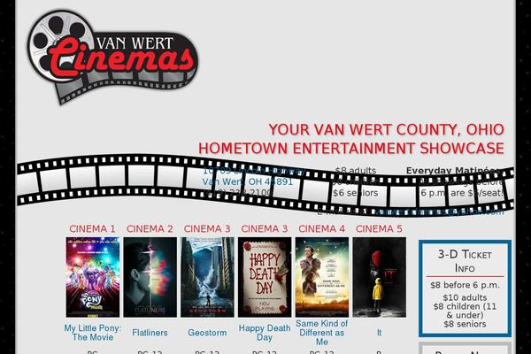 Cinema theme site design template sample