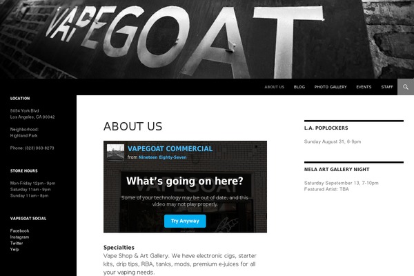 Twenty Fourteen theme site design template sample