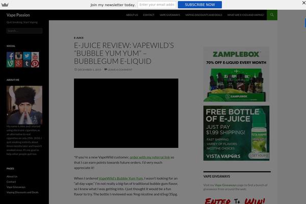Twenty Fourteen theme site design template sample