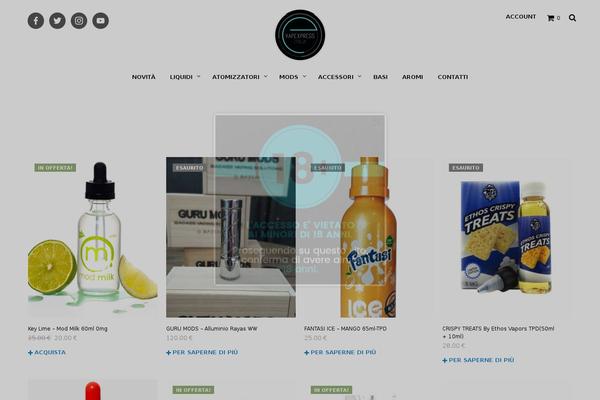 vapexpress-italia.net site used Shopkeeper • Multipurpose WooCommerce / WordPress eCommerce Website Builder for any Business