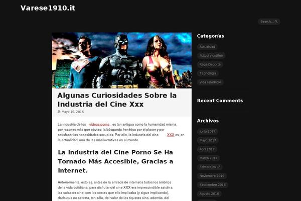 Myth theme site design template sample