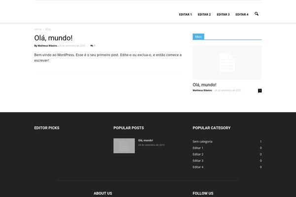 Newspaper theme site design template sample