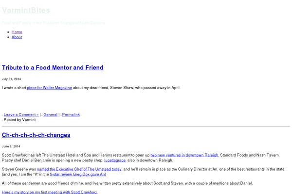 varmintbites.com site used Blog Kit