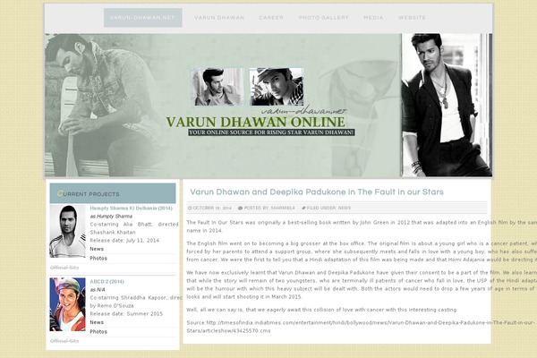 varun-dhawan.net site used Premade3