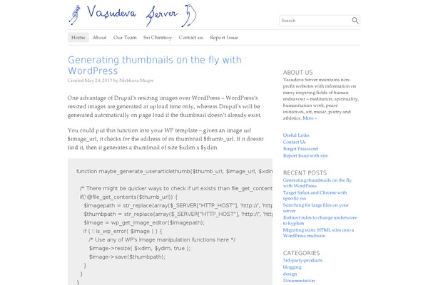 vasudevaserver.org site used Vs-simplicity