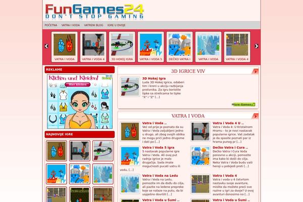 FunGames theme site design template sample