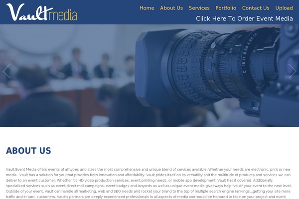 vaulteventmedia.com site used One Pager