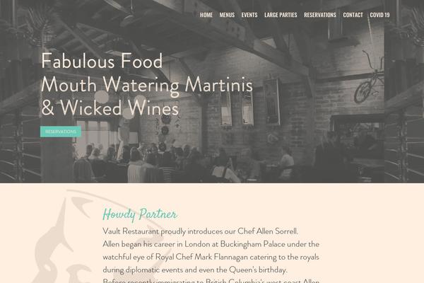 vaultrestaurant.com site used Vault
