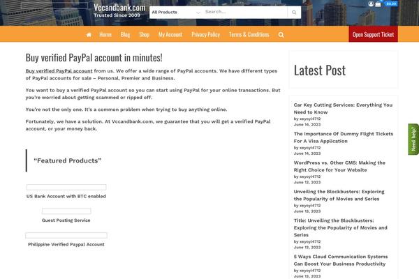 vccandbank.com site used Ecommerce-wp