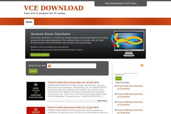 vcedownload.com site used Business-feature