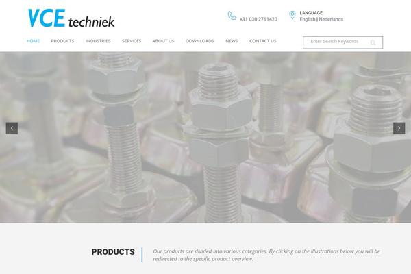 Industrial theme site design template sample