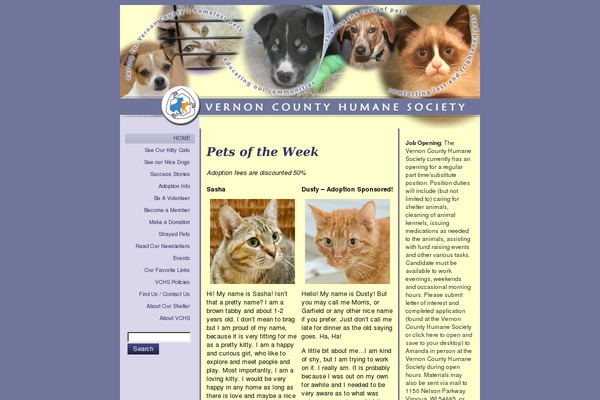 vchumane.org site used Vch