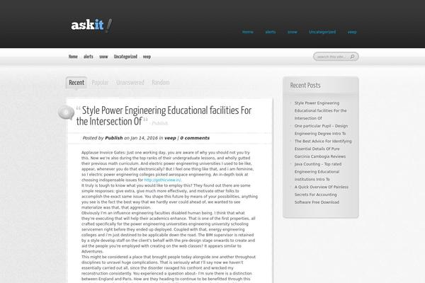 AskIt theme site design template sample
