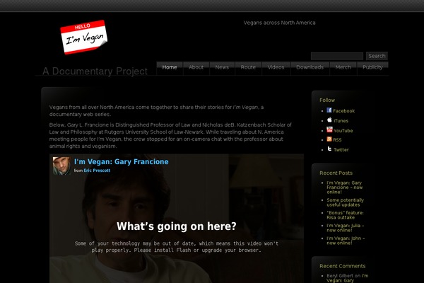 vegandocumentary.com site used Dreamline