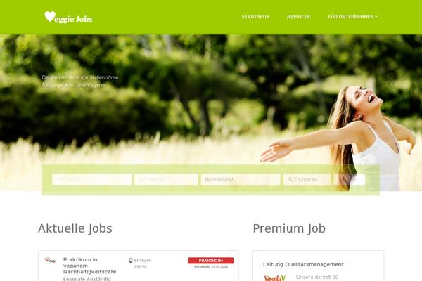 Jobify theme site design template sample