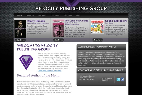 Velocity theme site design template sample