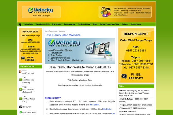 velocitydeveloper.com site used Velocity-child