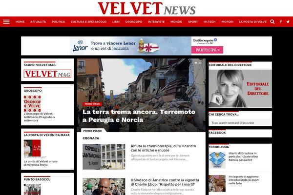 Velvet theme site design template sample