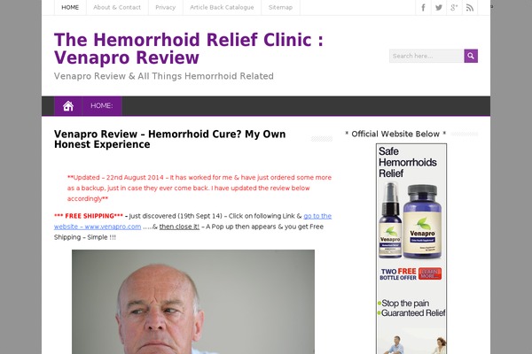 venaprohelp.org site used Minezine-premium