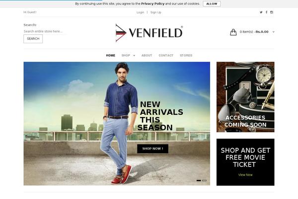 North theme site design template sample