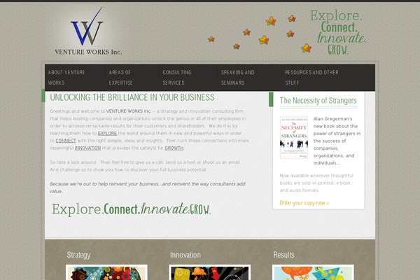 Venture theme site design template sample